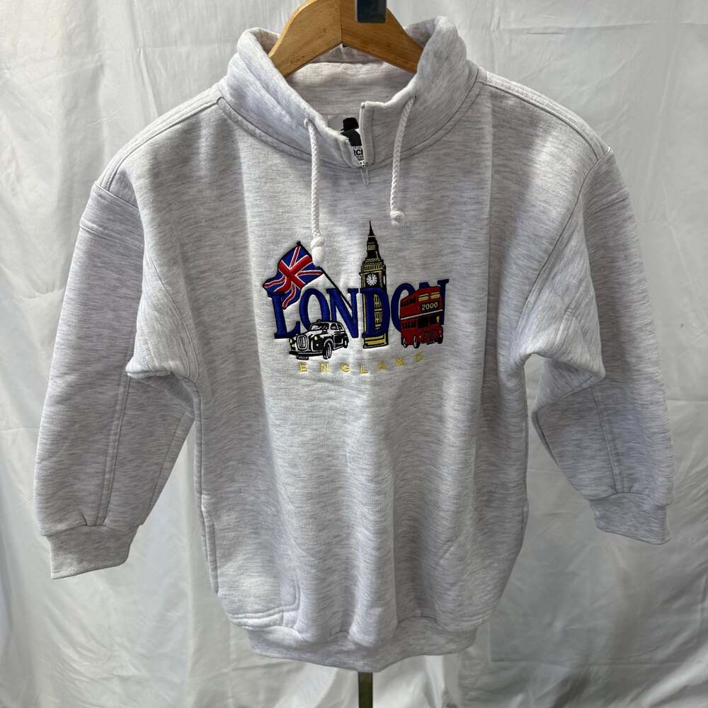Size 14 American Vintage London England Embroidered Hoodie